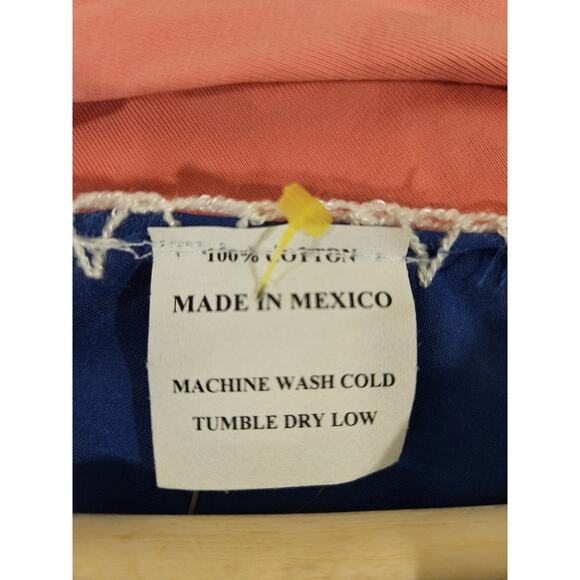 Hand Embroidered Mexican Top 100% Cotton Women's Size S/M - Picture 5 of 5